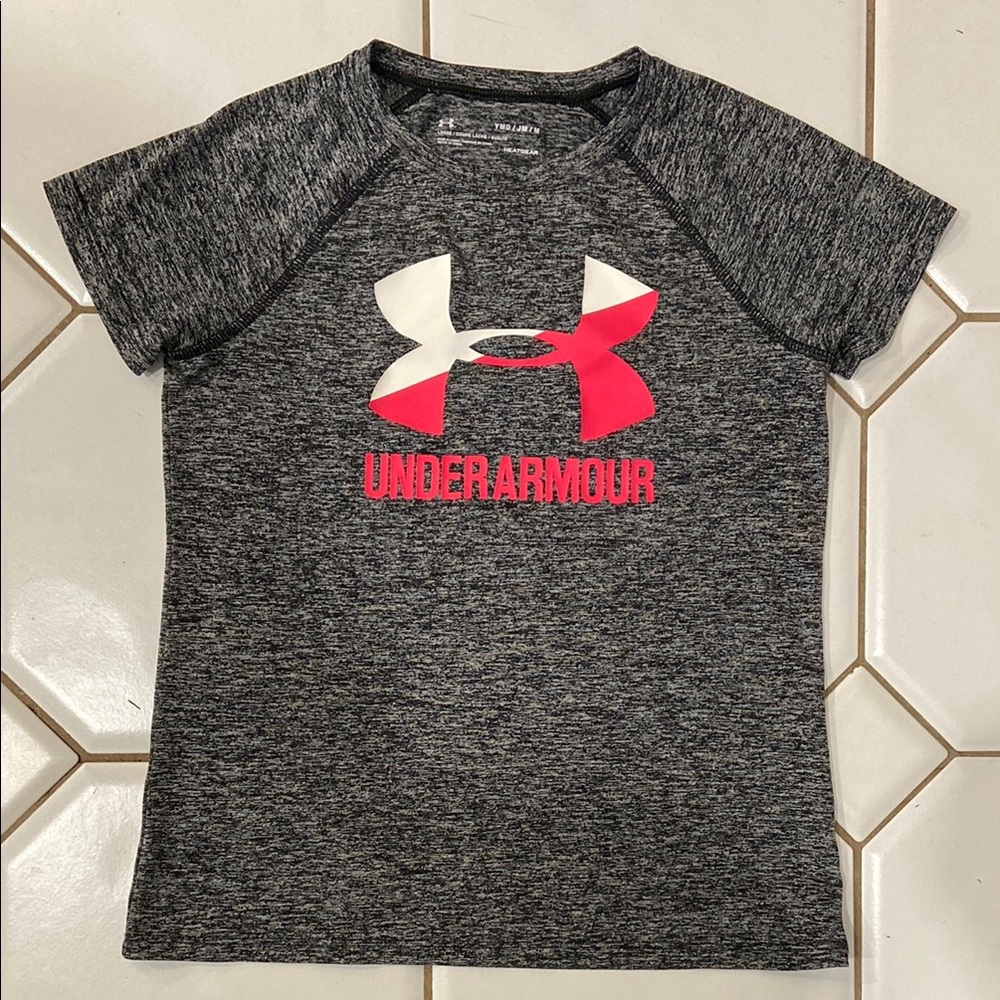 Under Armour Gray and Pink Short Sleeve Tee
